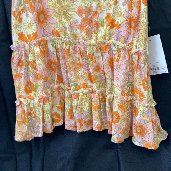 3/$24 SO top floral print lightweight tank spaghetti strap tie detail boho S jr - Picture 6 of 17